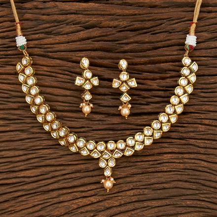 Kundan Delicate Necklace With Gold Plating