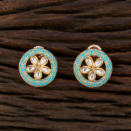 Kundan Meenakari Earring With Gold Plating