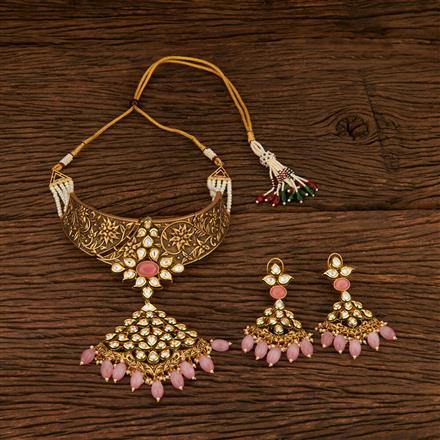 Kundan Mukut Necklace with gold plating