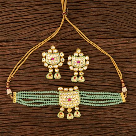 Kundan Choker Necklace with gold plating