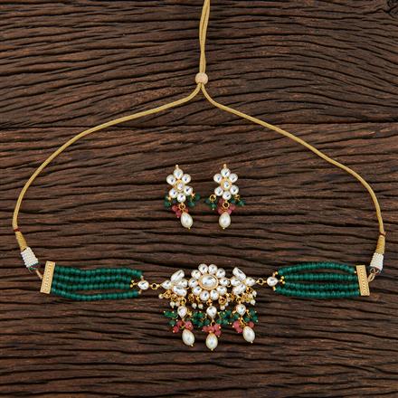 Kundan Choker Designer Necklace With Gold Plating