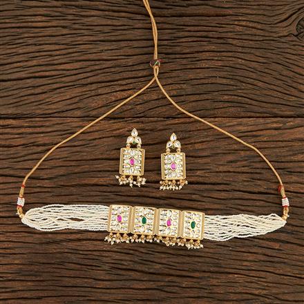 Kundan Pearl Necklace With Gold Plating