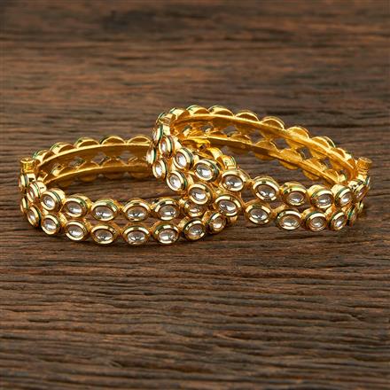 Kundan Openable Bangles With Gold Plating