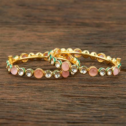 Kundan Openable Bangles With Gold Plating