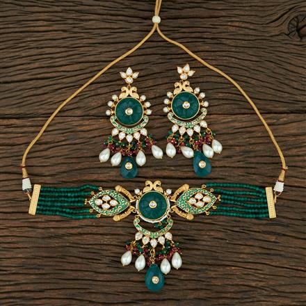 Kundan Designer Necklace With Gold Plating