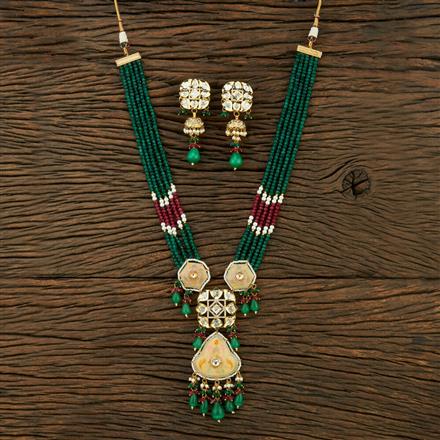 Kundan Long Necklace With Gold Plating