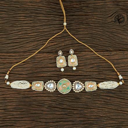 Kundan Designer Necklace With Gold Plating