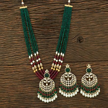 Kundan Designer Pendant Set With Gold Plating
