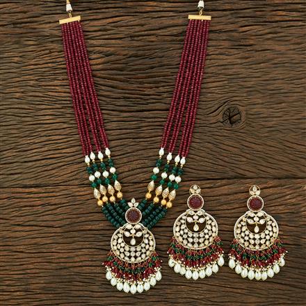 Kundan Designer Pendant Set With Gold Plating