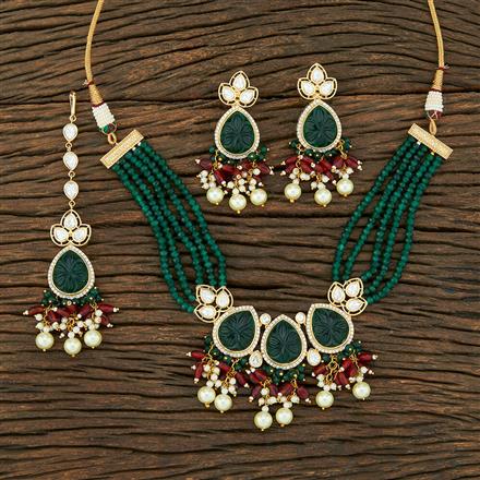 Kundan Designer Necklace With Gold Plating