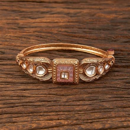 Kundan Openable Kada With Gold Plating