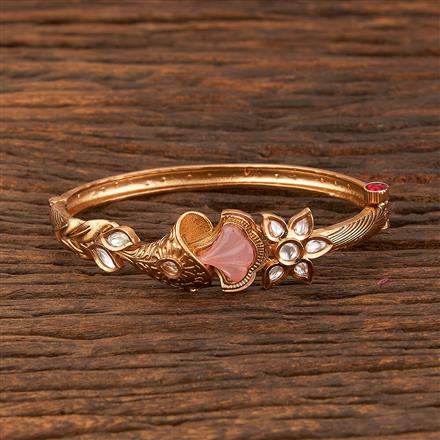 Kundan Openable Kada With Gold Plating