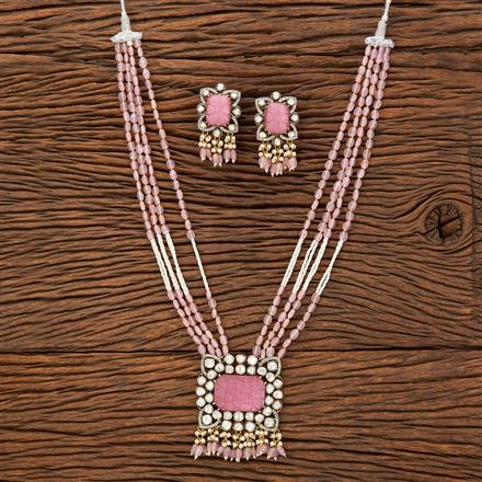 Kundan Mala Pendant Set With 2 Tone Plating