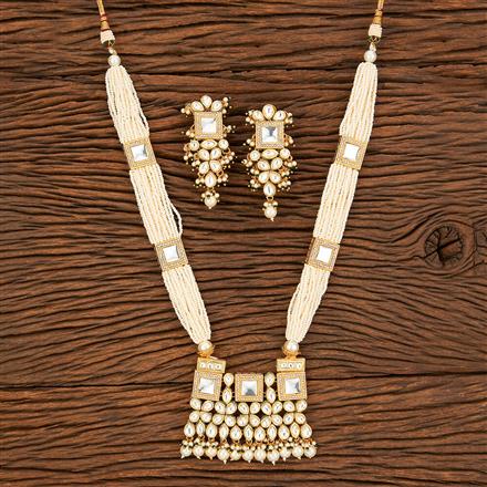 Kundan Monalisa Stone Pendant Set With Gold Plating