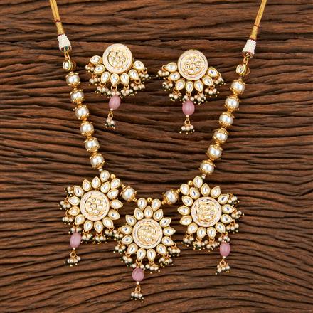 Kundan Moti Necklace With Gold Plating