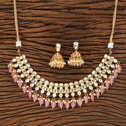 Kundan Pearl Necklace With Gold Plating