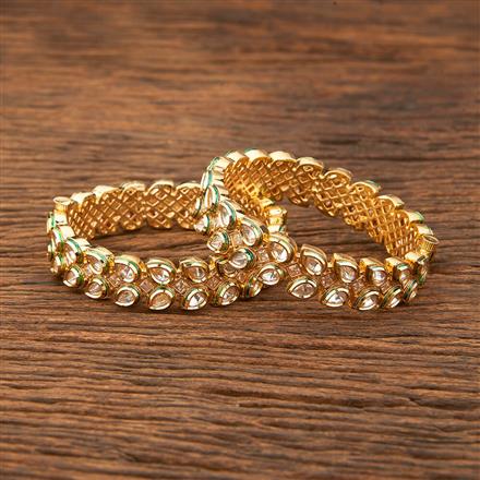 Kundan Meenakari Bangles With Gold Plating