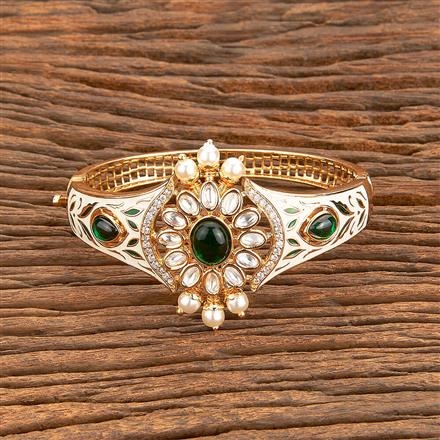 Kundan Openable Kada With Gold Plating