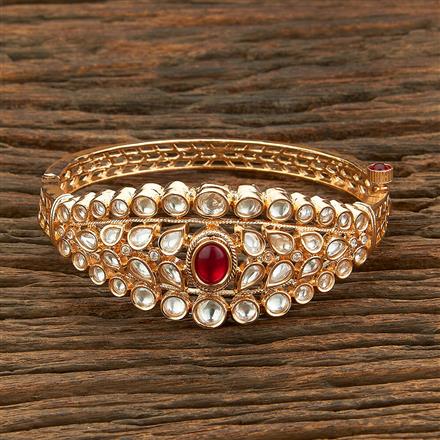 Kundan Openable Kada With Rose Gold Plating