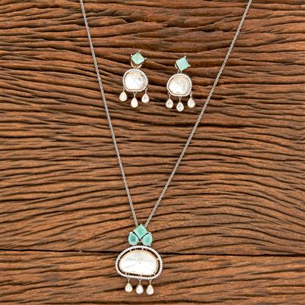 Kundan Classic Chain Pendant With 2Tone Plating