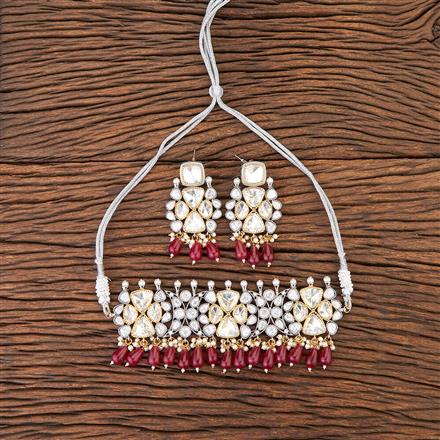 Kundan Designer Necklace With 2 Tone Plating