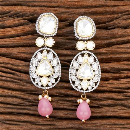 Kundan Designer Earring With 2 Tone Plating