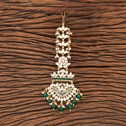 Kundan Pearl Tikka With Gold Plating