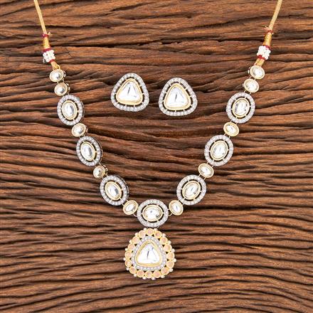 Kundan Designer Necklace With 2 Tone Plating