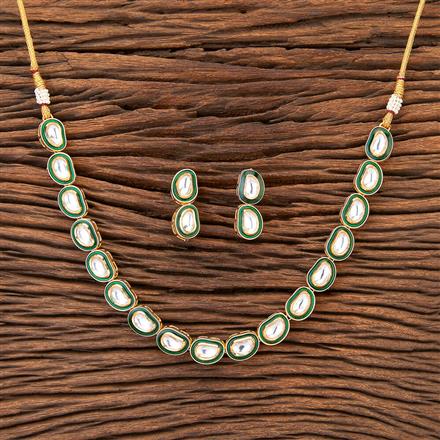 Kundan Meenakari Necklace With Gold Plating