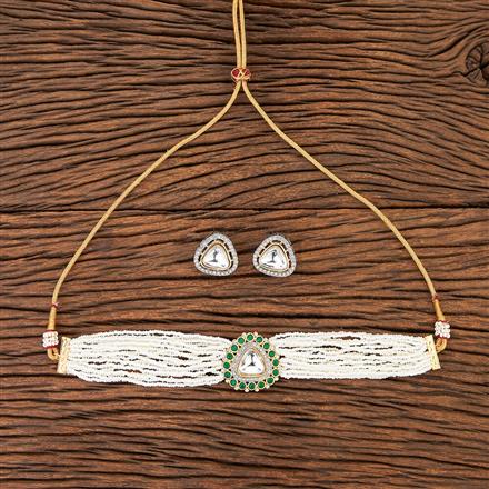 Kundan Choker Necklace With 2 Tone Plating