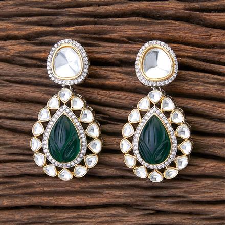Kundan Classic Earring With 2 Tone Plating