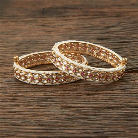 Kundan Openable Bangles With Gold Plating