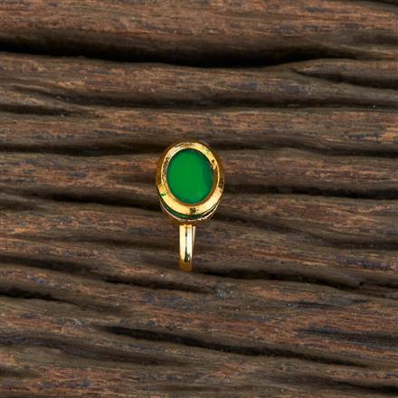 Kundan Delicate Nose Ring With Gold Plating