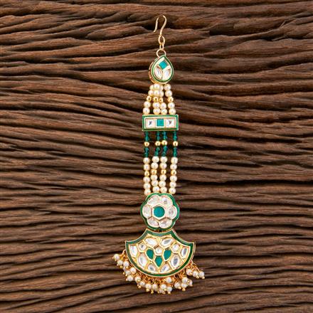 Kundan Pearl Tikka With Gold Plating