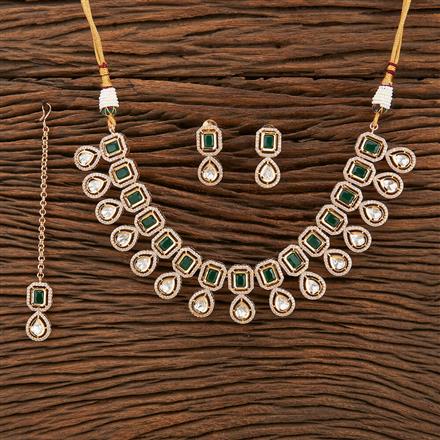 Kundan Classic Necklace With Rose Gold Plating