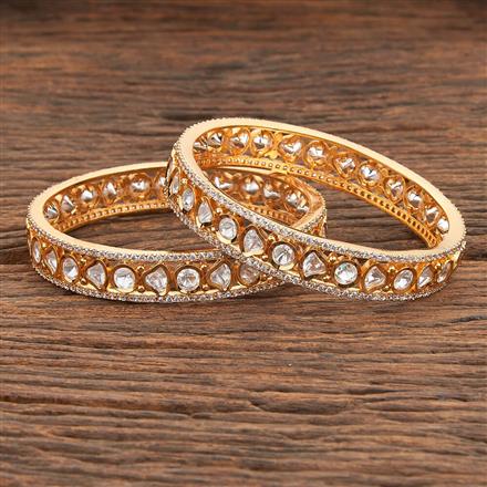Kundan Classic Bangles With Gold Plating