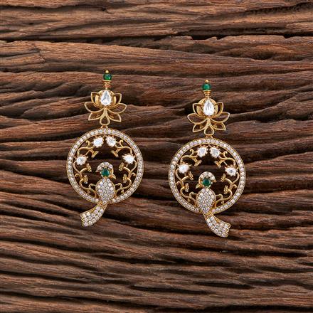 Kundan Peacock Earring With Victorian Plating