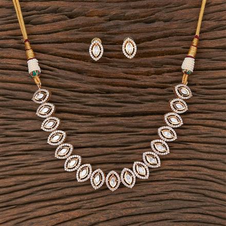 Kundan Classic Necklace With Rose Gold Plating