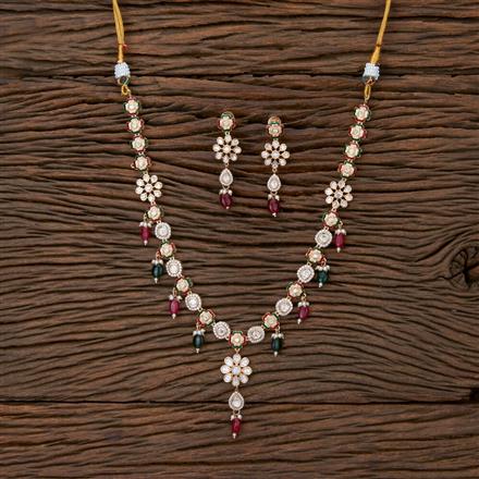 Kundan Meenakari Necklace With Gold Plating