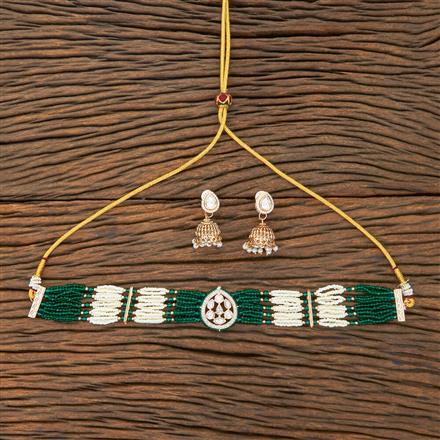 Kundan Choker Necklace With Rose Gold Plating