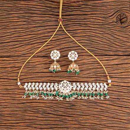 Kundan Choker Necklace With Rose Gold Plating