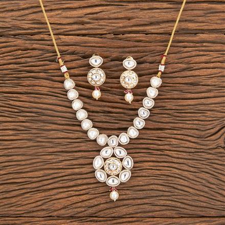 Kundan Classic Necklace With Rose Gold Plating