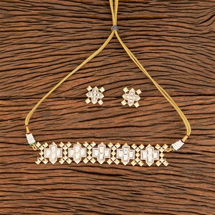 Kundan Choker Necklace With Rose Gold Plating