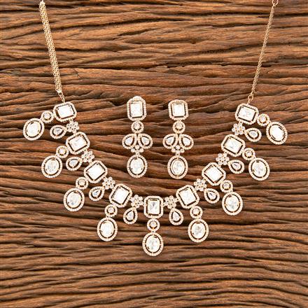 Kundan Classic Necklace With Rose Gold Plating