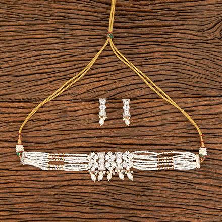 Kundan Choker Necklace With Rose Gold Plating