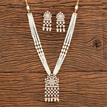 Kundan Mala Pendant Set With Rose Gold Plating