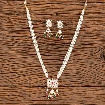 Antique Pearl Pendant Set With Gold Plating