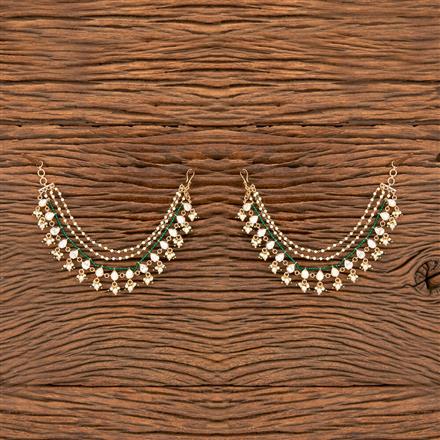 Kundan Moti Ear Chain With Gold Plating