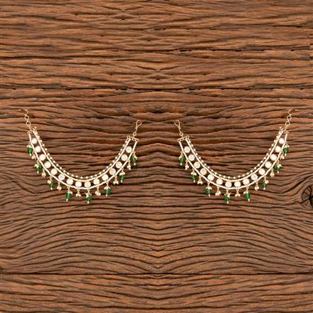 Kundan Moti Ear Chain With Gold Plating