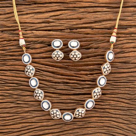 Kundan Meenakari Necklace With Rose Gold Plating